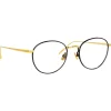Linda Farrow - Harrison Oval Optical Glasses in Black Yellow Gold - LFL940C1OPT - Linda Farrow Eyewear - Avvenice