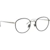 Linda Farrow - Harrison Oval Optical Glasses in Black White Gold - LFL940C2OPT - Linda Farrow Eyewear - Avvenice