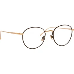 Linda Farrow - Harrison Oval Optical Glasses in Rose Gold Brown - LFL940C4OPT - Linda Farrow Eyewear - Avvenice
