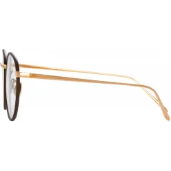 Linda Farrow - Harrison Oval Optical Glasses in Rose Gold Brown - LFL940C4OPT - Linda Farrow Eyewear - Avvenice