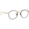 Linda Farrow - Harrison Oval Optical Glasses in Black Light Gold - LFL940C3OPT - Linda Farrow Eyewear - Avvenice