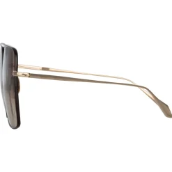 Linda Farrow - Hina Square Sunglasses in Brown - LFL1458C3SUN - Linda Farrow Eyewear - Avvenice