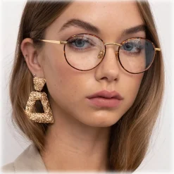 Linda Farrow - Hoffman Oval Optical Glasses in Tortoiseshell - LFL1034C3OPT - Linda Farrow Eyewear - Avvenice