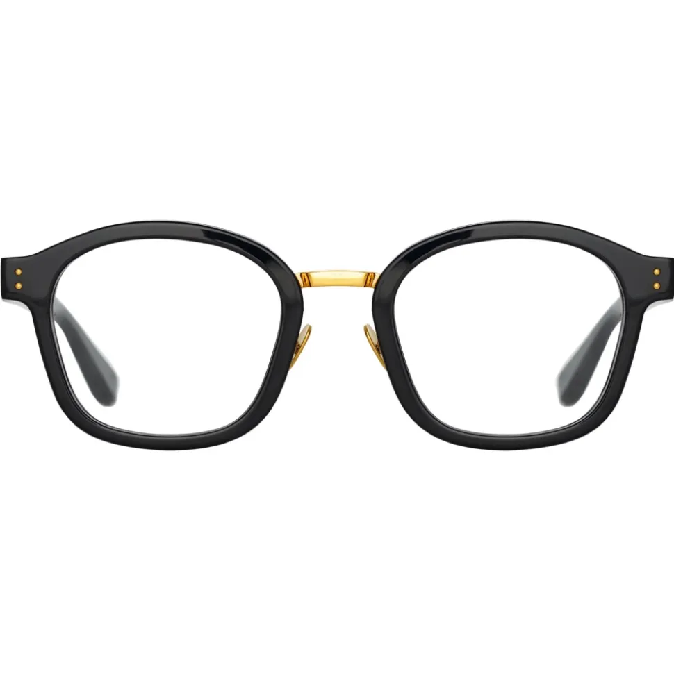 Linda Farrow - Hunter D-Frame Optical Glasses in Black - LFL1350C1OPT - Linda Farrow Eyewear - Avvenice
