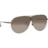 Linda Farrow - Hura Aviator Sunglasses in Black - LFL1263C1SUN - Linda Farrow Eyewear - Avvenice