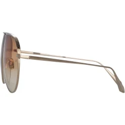 Linda Farrow - Hura Aviator Sunglasses in Light Gold - LFL1263C3SUN - Linda Farrow Eyewear - Avvenice