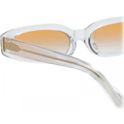 Linda Farrow - Jardine Angular Sunglasses in Clear - LFL960C3SUN - Linda Farrow Eyewear - Avvenice
