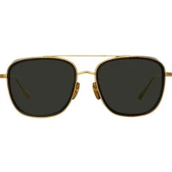 Linda Farrow - Jarvis Aviator Sunglasses in Black - LFL1441C1SUN - Linda Farrow Eyewear - Avvenice