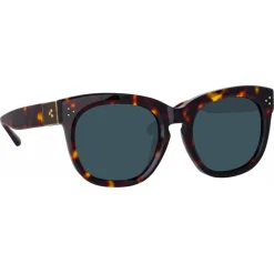 Linda Farrow - Jenson D-Frame Sunglasses in Tortoiseshell - LFL1384C2SUN - Linda Farrow Eyewear - Avvenice