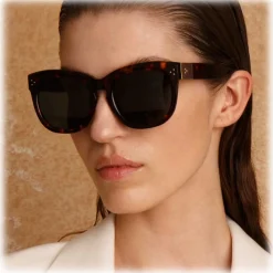 Linda Farrow - Jenson D-Frame Sunglasses in Tortoiseshell - LFL1384C2SUN - Linda Farrow Eyewear - Avvenice