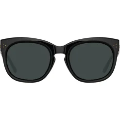 Linda Farrow - Jenson D-Frame Sunglasses in Black - LFL1384C1SUN - Linda Farrow Eyewear - Avvenice