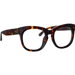 Linda Farrow - Jenson D-Frame Optical Glasses in Tortoiseshell - LFL1384C4OPT - Linda Farrow Eyewear - Avvenice