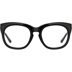 Linda Farrow - Jenson D-Frame Optical Glasses in Black (Men’s) - LFL1384C3OPTT - Linda Farrow Eyewear - Avvenice