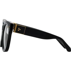 Linda Farrow - Jenson D-Frame Optical Glasses in Black (Men’s) - LFL1384C3OPTT - Linda Farrow Eyewear - Avvenice