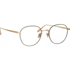 Linda Farrow - Jules Oval Optical Glasses in Rose Gold White Gold - LFL1233C2OPT - Linda Farrow Eyewear - Avvenice