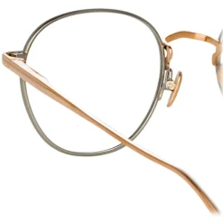 Linda Farrow - Jules Oval Optical Glasses in Rose Gold White Gold - LFL1233C2OPT - Linda Farrow Eyewear - Avvenice