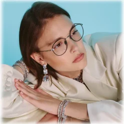 Linda Farrow - Jules Oval Optical Glasses in Light Gold Brown - LFL1233C4OPT - Linda Farrow Eyewear - Avvenice