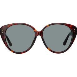 Linda Farrow - Katia Cat Eye Sunglasses in Tortoiseshell - LFL1417C3SUN - Linda Farrow Eyewear - Avvenice
