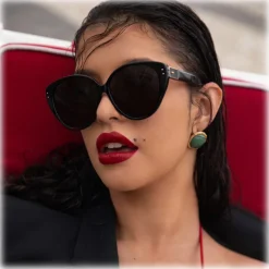 Linda Farrow - Katia Cat Eye Sunglasses in Black - LFL1417C3SUN - Linda Farrow Eyewear - Avvenice