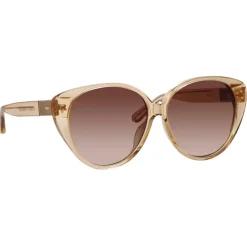 Linda Farrow - Katia Cat Eye Sunglasses in Saffron - LFL1417C5SUN - Linda Farrow Eyewear - Avvenice