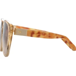 Linda Farrow - Katia Cat Eye Sunglasses in Saffron - LFL1417C5SUN - Linda Farrow Eyewear - Avvenice