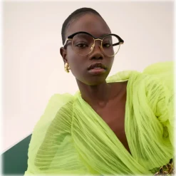 Linda Farrow - Keen Oval Optical Frame in Black - LFL1453C1OPT - Linda Farrow Eyewear - Avvenice