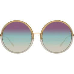 Linda Farrow - Kew Oversized Sunglasses in Truffle - LFL457C36SUN - Linda Farrow Eyewear - Avvenice