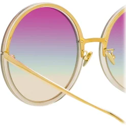 Linda Farrow - Kew Oversized Sunglasses in Truffle - LFL457C36SUN - Linda Farrow Eyewear - Avvenice