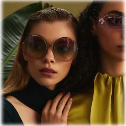 Linda Farrow - Kew Oversized Sunglasses in Truffle - LFL457C36SUN - Linda Farrow Eyewear - Avvenice