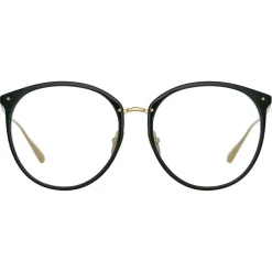 Linda Farrow - Kings Oval Optical Glasses in Green - LFL747C28OPT - Linda Farrow Eyewear - Avvenice