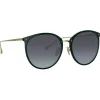 Linda Farrow - Kings Oval Sunglasses in Green - LFL747C26SUN - Linda Farrow Eyewear - Avvenice