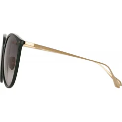 Linda Farrow - Kings Oval Sunglasses in Green - LFL747C26SUN - Linda Farrow Eyewear - Avvenice