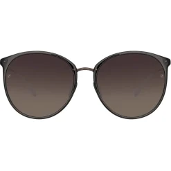 Linda Farrow - Kings Oval Sunglasses in Matt Black - LFL747C30SUN - Linda Farrow Eyewear - Avvenice