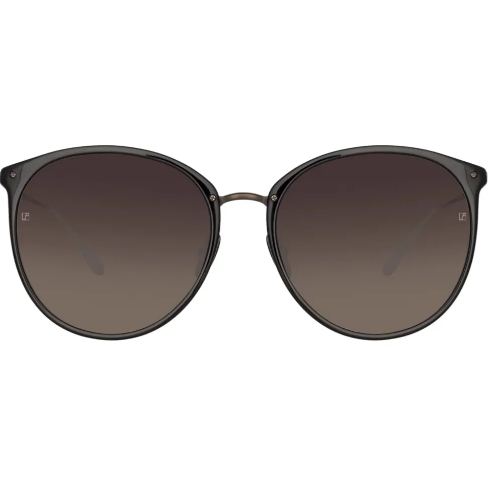 Linda Farrow - Kings Oval Sunglasses in Matt Black - LFL747C30SUN - Linda Farrow Eyewear - Avvenice