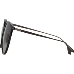 Linda Farrow - Kings Oval Sunglasses in Matt Black - LFL747C30SUN - Linda Farrow Eyewear - Avvenice