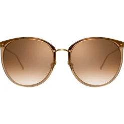 Linda Farrow - Kings Oversized Sunglasses in Brown - LFLC747C20SUN - Linda Farrow Eyewear - Avvenice