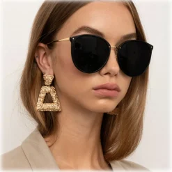 Linda Farrow - Kings Oversized Sunglasses in Brown - LFLC747C20SUN - Linda Farrow Eyewear - Avvenice