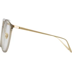 Linda Farrow - Kings Oversized Optical Glasses in Truffle - LFL747C25OPT - Linda Farrow Eyewear - Avvenice