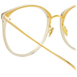 Linda Farrow - Kings Oversized Optical Glasses in Truffle - LFL747C25OPT - Linda Farrow Eyewear - Avvenice