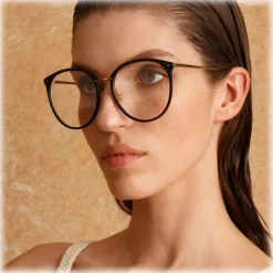 Linda Farrow - Kings Oversized Optical Glasses in Black - LFLC747C7OPT - Linda Farrow Eyewear - Avvenice