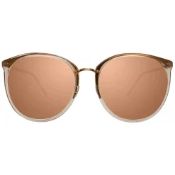 Linda Farrow - Kings Oversized Sunglasses in Rose Gold Transparent - LFL747C5SUN - Linda Farrow Eyewear - Avvenice