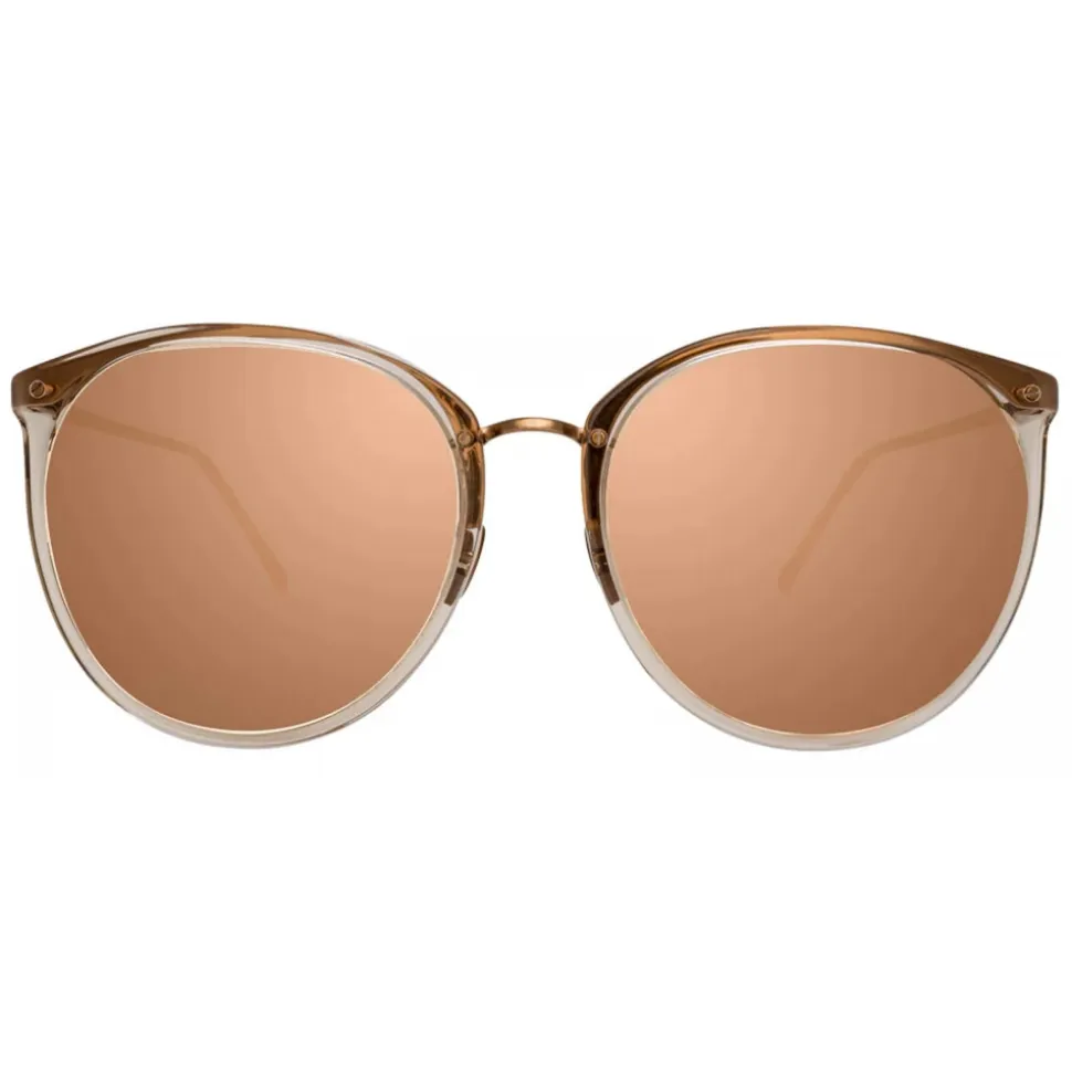 Linda Farrow - Kings Oversized Sunglasses in Rose Gold Transparent - LFL747C5SUN - Linda Farrow Eyewear - Avvenice