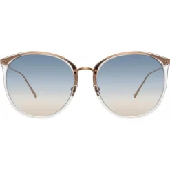 Linda Farrow - Kings Oversized Sunglasses in Rose Gold Transparent - LFL747C16SUN - Linda Farrow Eyewear - Avvenice