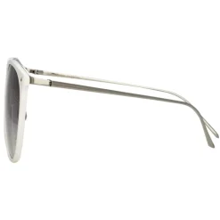 Linda Farrow - Kings Oversized Sunglasses in White - LFL747C4SUN - Linda Farrow Eyewear - Avvenice