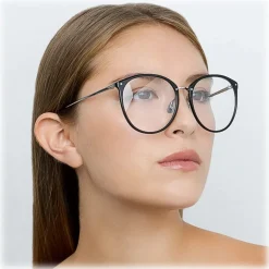 Linda Farrow - Kings Oversized Optical Glasses in Black - LFL747C8OPT - Linda Farrow Eyewear - Avvenice