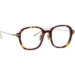 Linda Farrow - Lane Square Optical Frame in Tortoiseshell (Asian Fit) - Linda Farrow Eyewear - Avvenice
