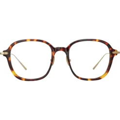 Linda Farrow - Lane Square Optical Frame in Tortoiseshell (Asian Fit) - Linda Farrow Eyewear - Avvenice