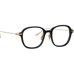 Linda Farrow - Lane Square Optical Frame in Black Men's (Asian Fit) - Linda Farrow Eyewear - Avvenice