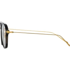 Linda Farrow - Lane Square Optical Frame in Black Men's (Asian Fit) - Linda Farrow Eyewear - Avvenice