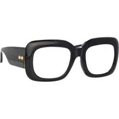 Linda Farrow - Lavinia C6 Rectangular Optical Frame in Black - LFL995C6OPT - Linda Farrow Eyewear - Avvenice